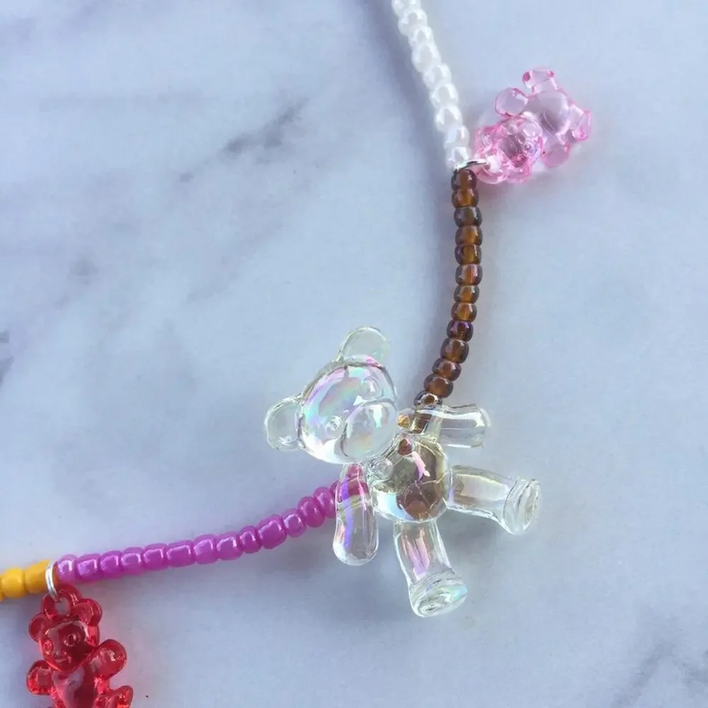 Handmade Kandi Gummy Bear Beaded Necklace - Picture 8 of 11